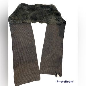 Banana Republic Faux Fur Charcoal Gray Winter Wrap One Size NWT